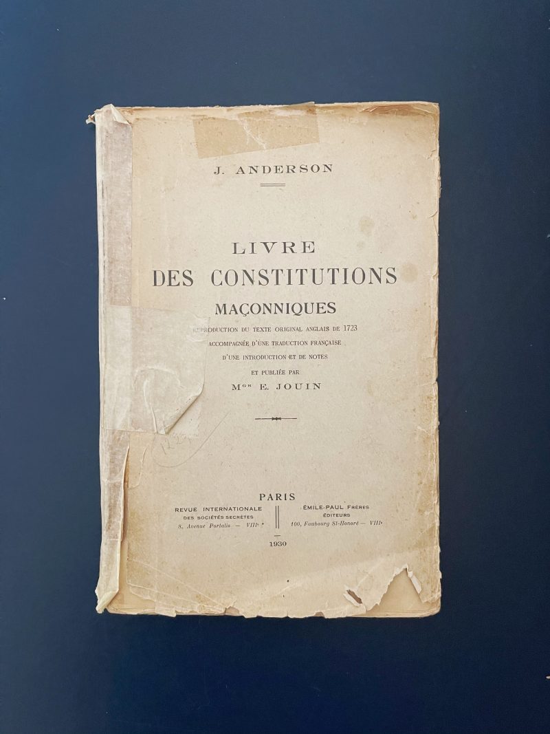 Livre des Constitutions maçonniques